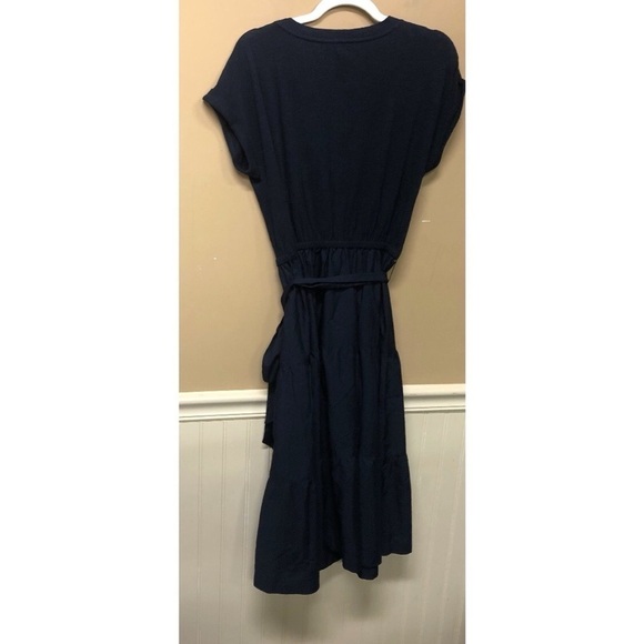 TALBOTS NAVY TIER Belted DRESS SIZE Small Petite NWT - Picture 2 of 7